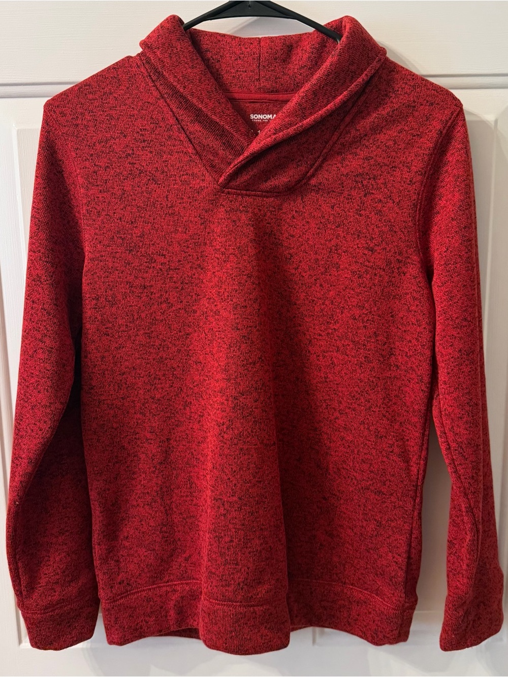 Sonoma Red Shawl-Collar Boys Sweater